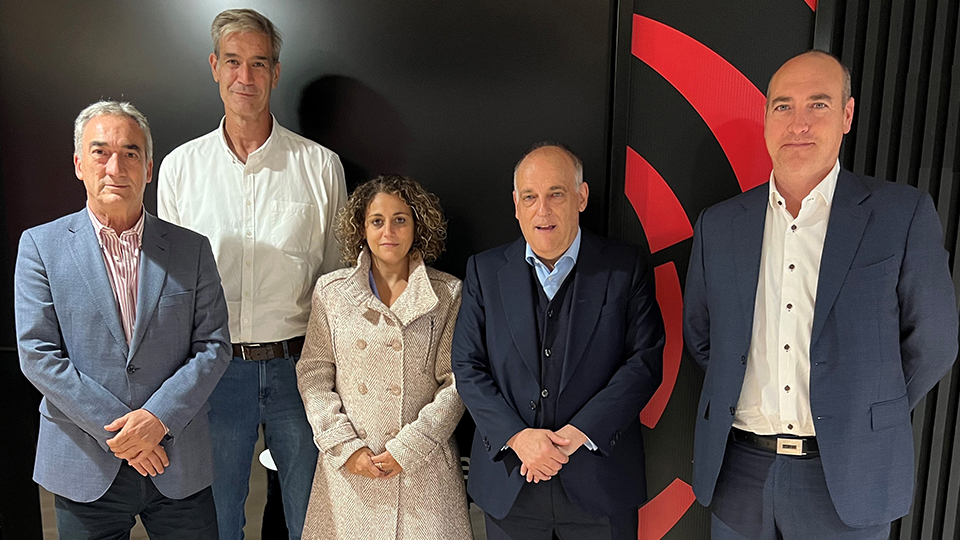 Javier Lozano, Antonio Martín, Beatriz Álvarez, Javier Tebas y Servando Revuelta