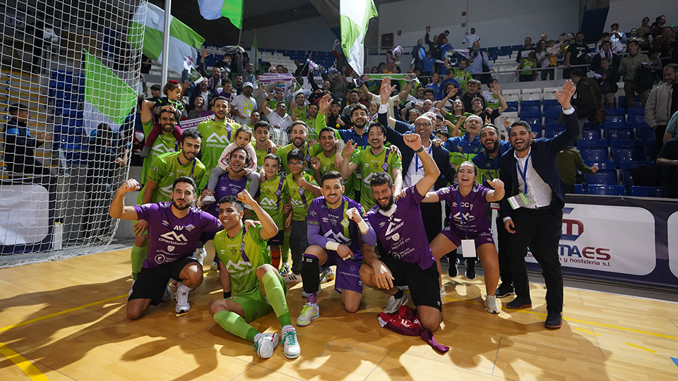 El Mallorca Palma Futsal celebra la histórica clasificación para la Final Four en