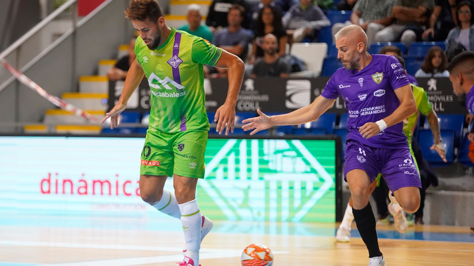 Marlon y Miguelín, en el partido de ida entre Mallorca Palma Futsal y Córdoba Patrimonio