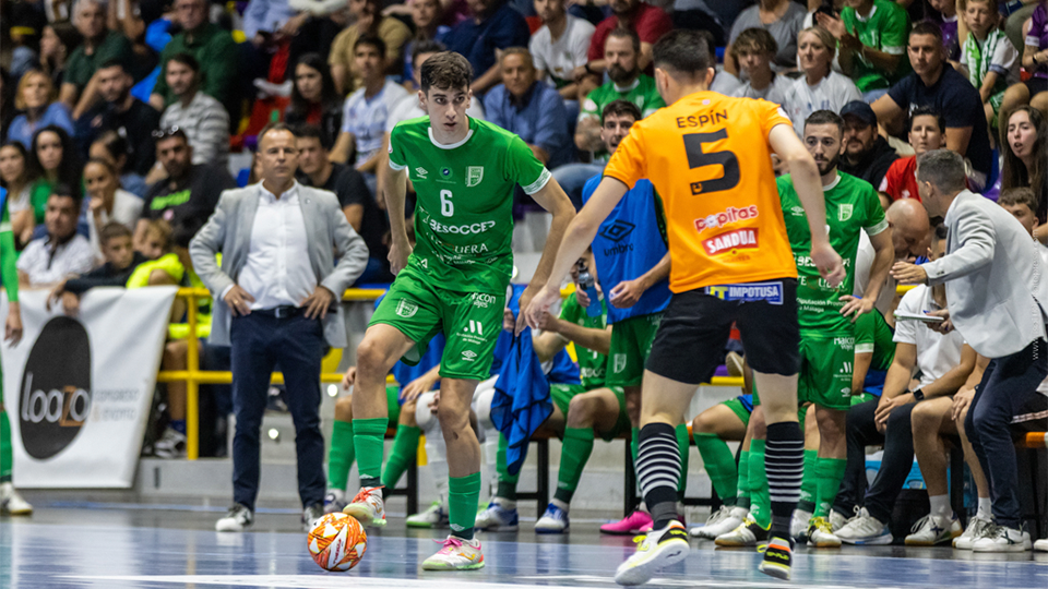 Pablo Ordóñez, en el partido entre BeSoccer UMA Antequera y Ribera Navarra FS