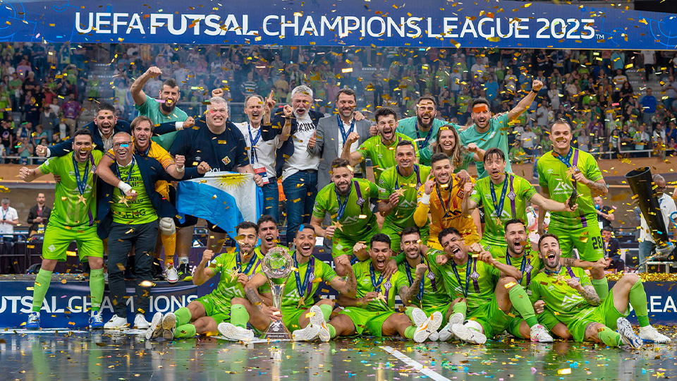 Mallorca Palma Futsal, celebrando la Champions el pasado 7 de mayo