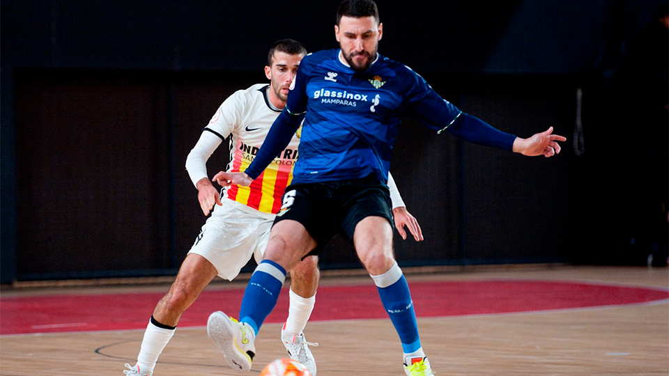 Chano, con el Real Betis Futsal enfrentándose a Industrias Santa Coloma