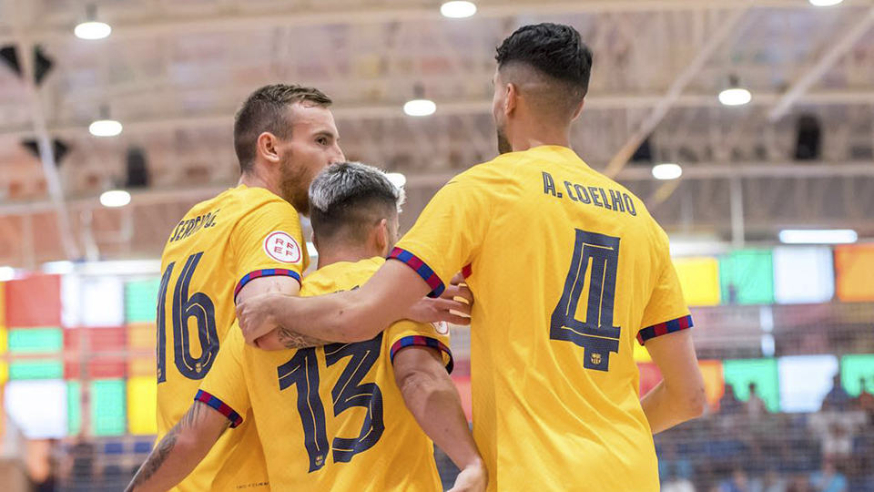 Los jugadores del Barça celebran un gol (Fotografía: ACP-FSV)