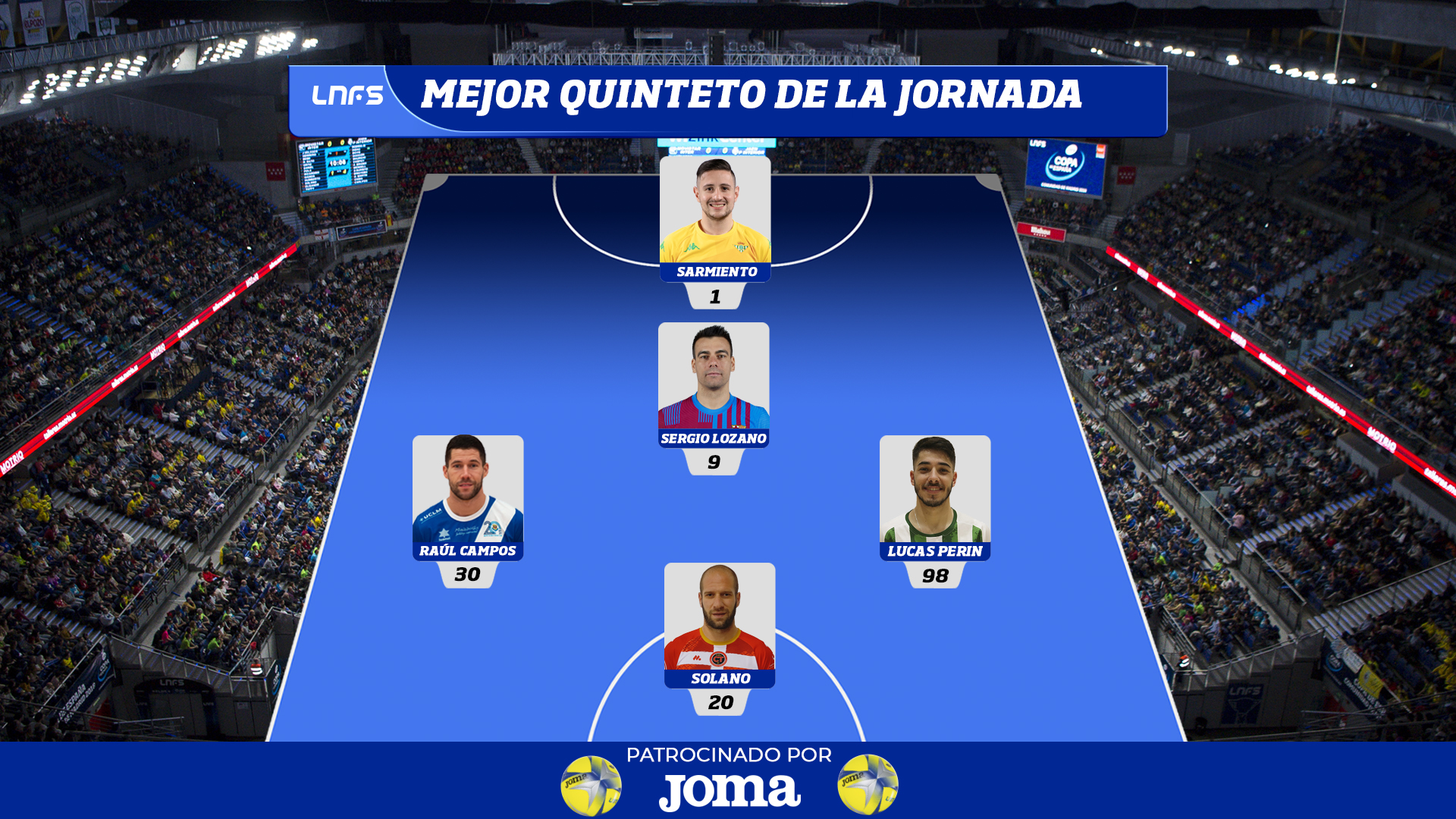 Sarmiento, Sergio Lozano, Perin, Raúl Campos y Solano componen el Quinteto ideal de la Jornada 27.