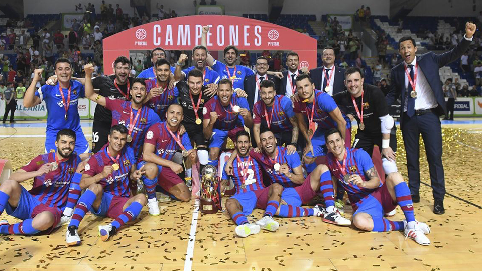 El Barça celebra el título de Liga