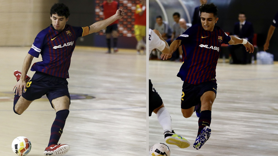 Nil Closas y Bernat Povill, en su etapa como jugadores del Barça B