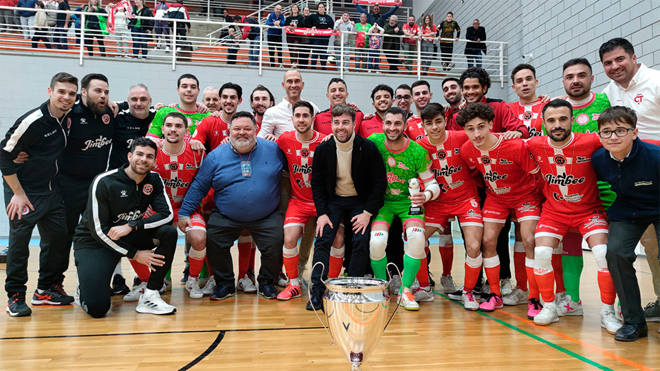 Jimbee Cartagena celebra la consecución de la Copa Presidente