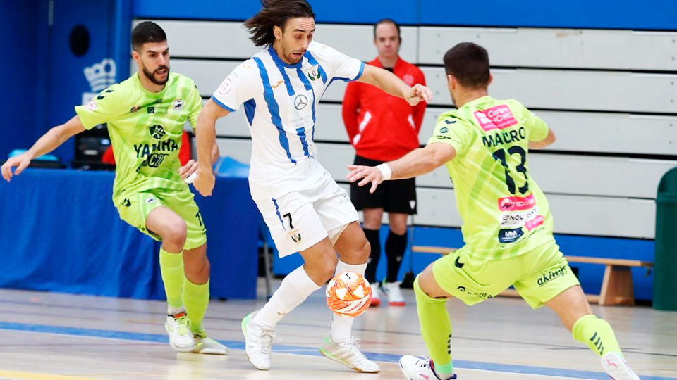 Manu García, jugador de CD Leganés, en el partido contra Bisontes Castellón FS