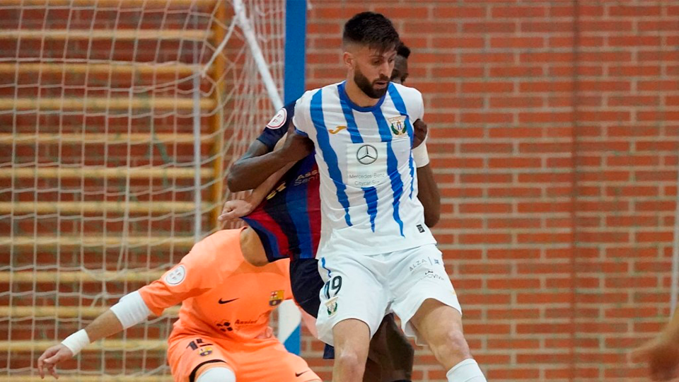 Chicho. jugador de CD Leganés FS, en el partido contra Barça Atlètic