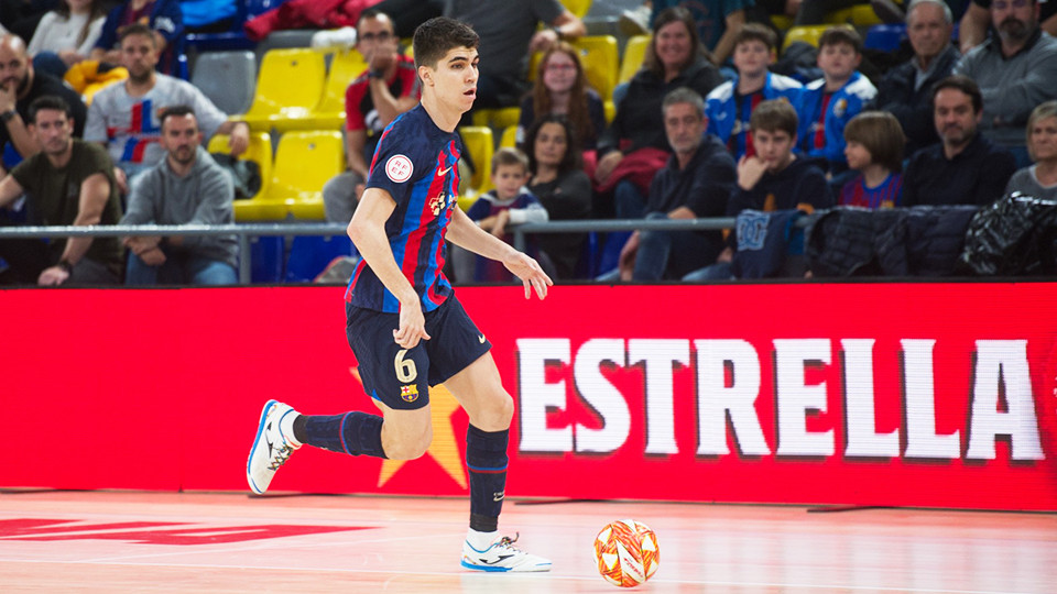 Antonio Pérez, jugador del Barça, durante un partido