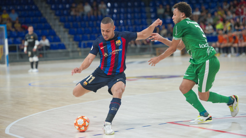 Ferrao, jugador del Barça, en el partido contra Xota FS