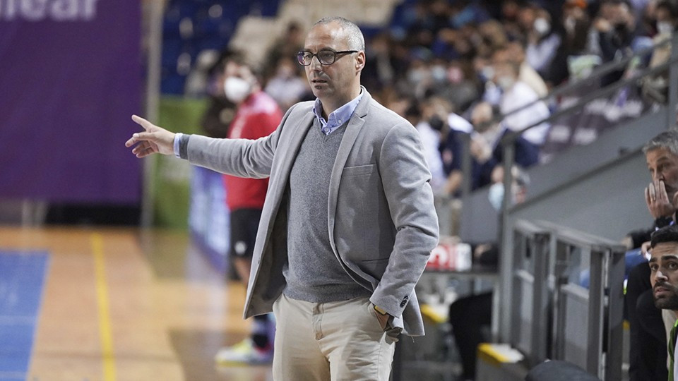 Antonio Vadillo, entrenador de Palma Futsal, durante un encuentro