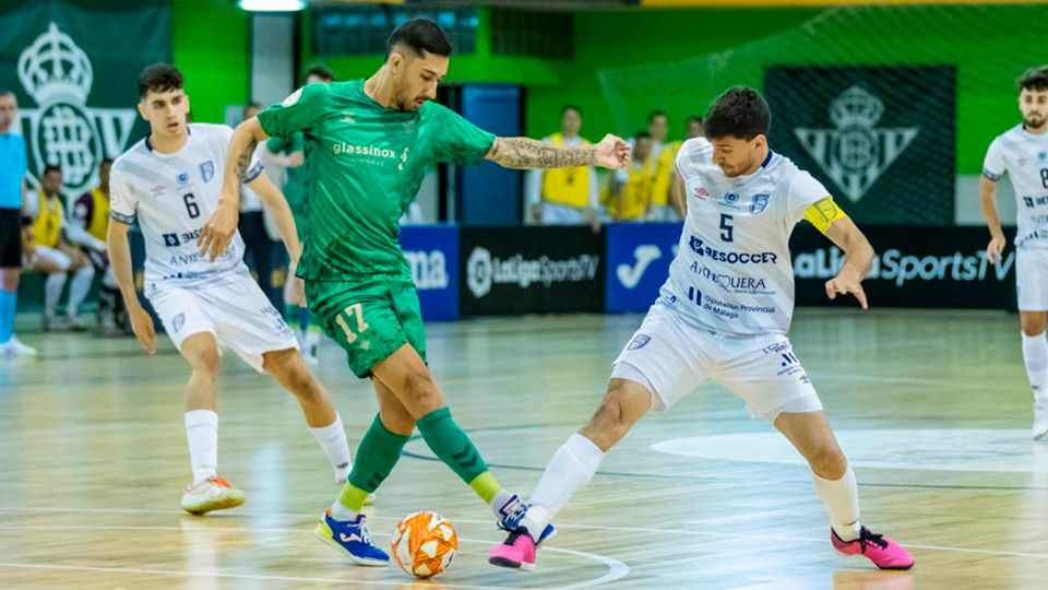 Fer Drasler, en el partido del Real Betis Futsal contra BeSoccer CD UMA Antequera