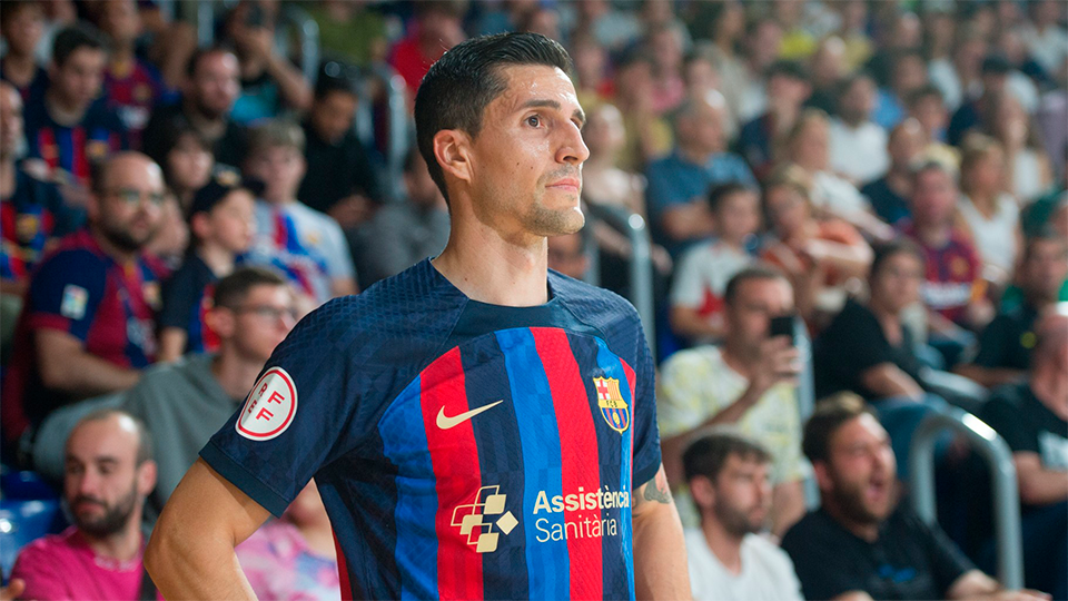 Carlos Ortiz, jugador del Barça (Foto: Ernesto Aradilla)