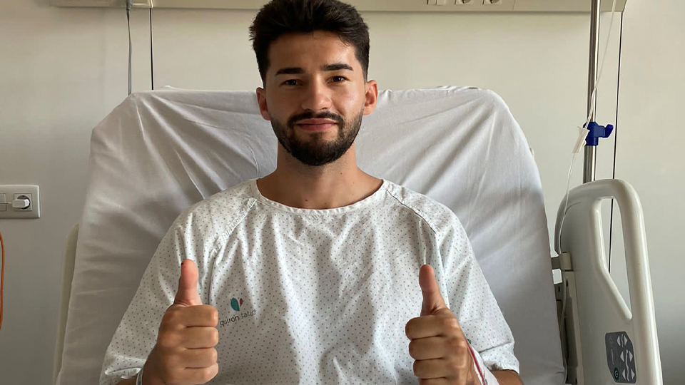 Jesús Gordillo, tras su operación en el pie