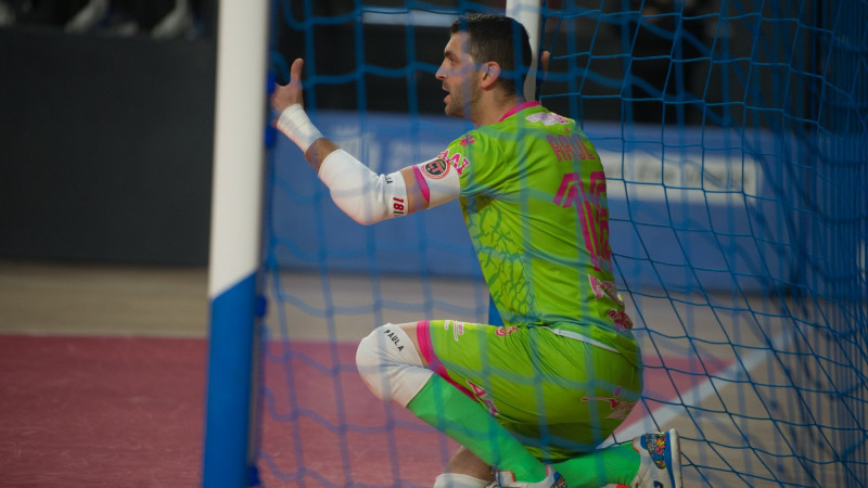 Raúl Jerez, defendiendo la portería del Jimbee Cartagena