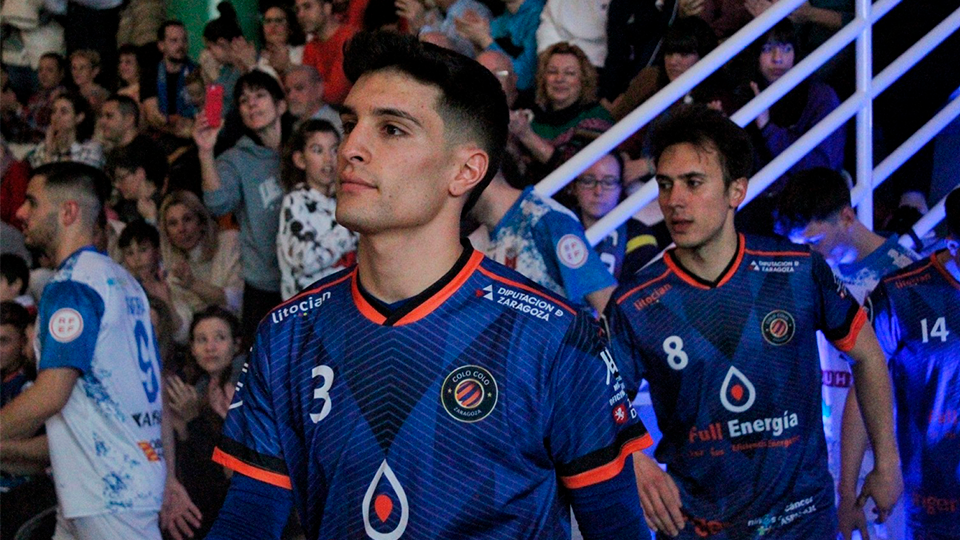 Óscar Chaparro, vistiendo la camiseta de Full Energía Zaragoza (Foto: Adriana Fuste)