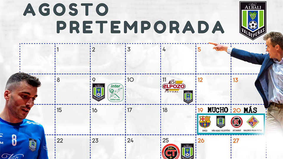 Calendario de pretemporada del Viña Albali Valdepeñas