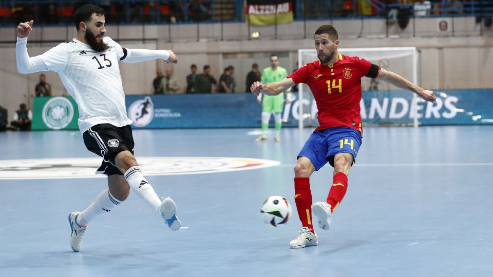 Raúl Campos, capitán de la Selección española, en el partido frente a Alemania. RFEF