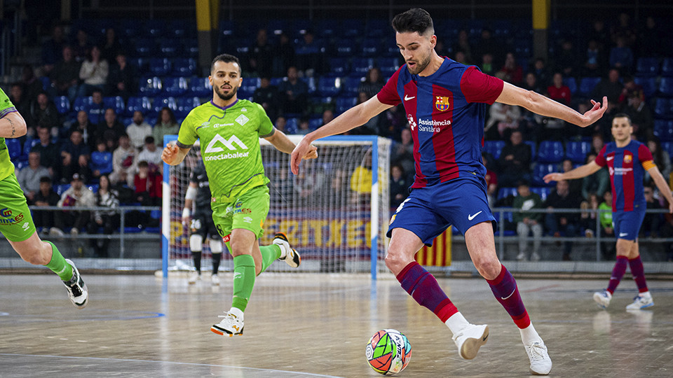 Miquel Feixas otorga la victoria y el liderato al Barça con un gol in-extremis ante Mallorca Palma Futsal (1-0)