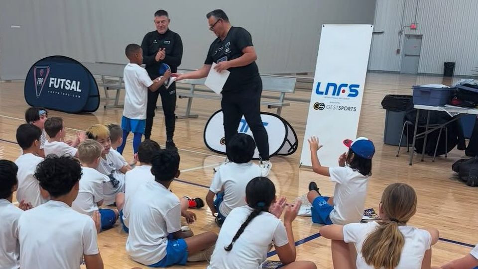 Chema Jiménez durante el Campus de la LNFS en el Iron Peak Sports & Events de Hillsborough Township