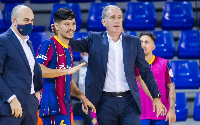 Daniel y el técnico del Barça, Andreu Plaza