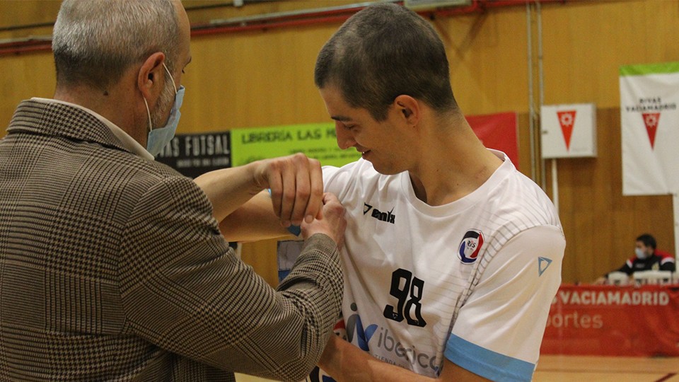 Ballado, capitán del CD Rivas Futsal, en su regreso a las pistas.