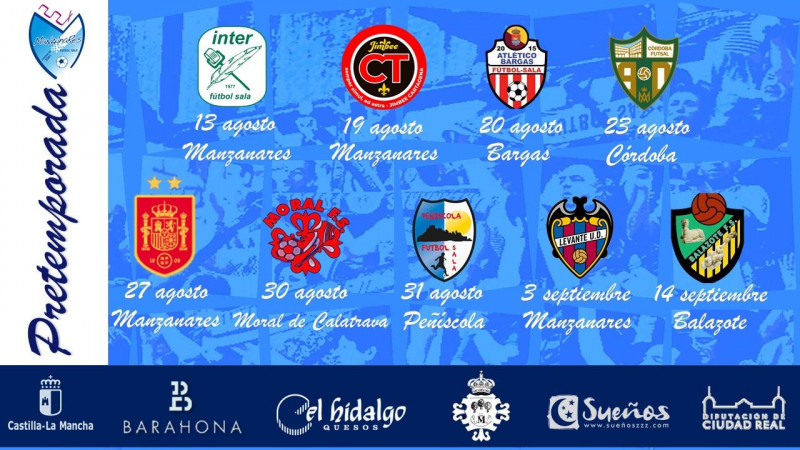 Partidos de pretemporada del Quesos El Hidalgo Manzanares FS