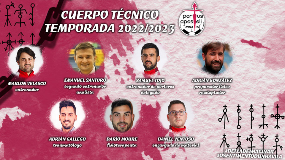 Cuerpo técnico de Noia Portus Apostoli